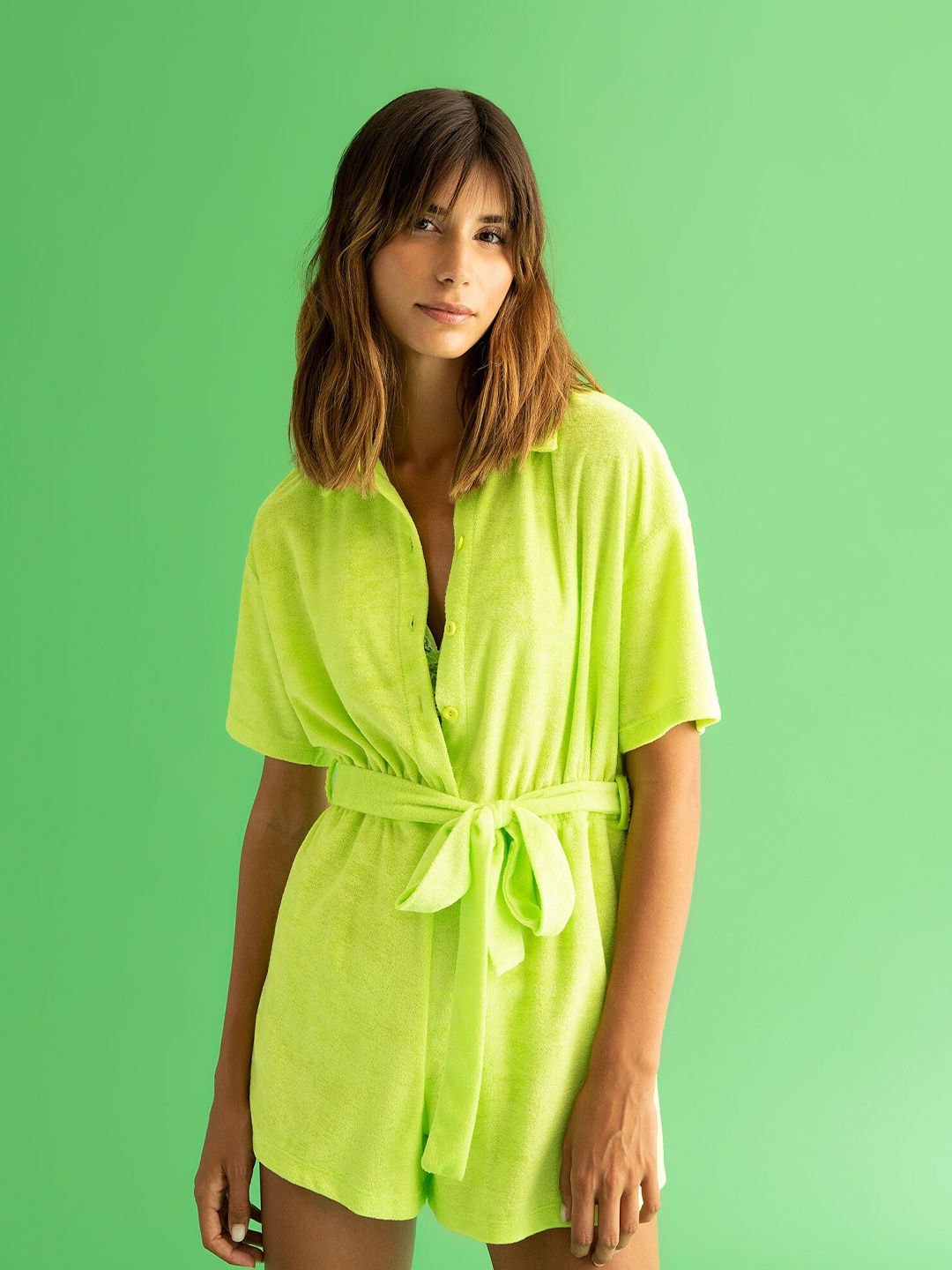 

DeFacto Green Solid Jumpsuit