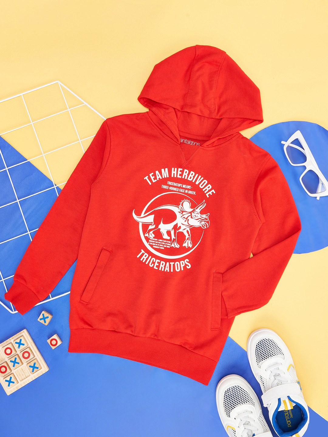 

Pantaloons Junior Boys Red Printed Sweatshirt