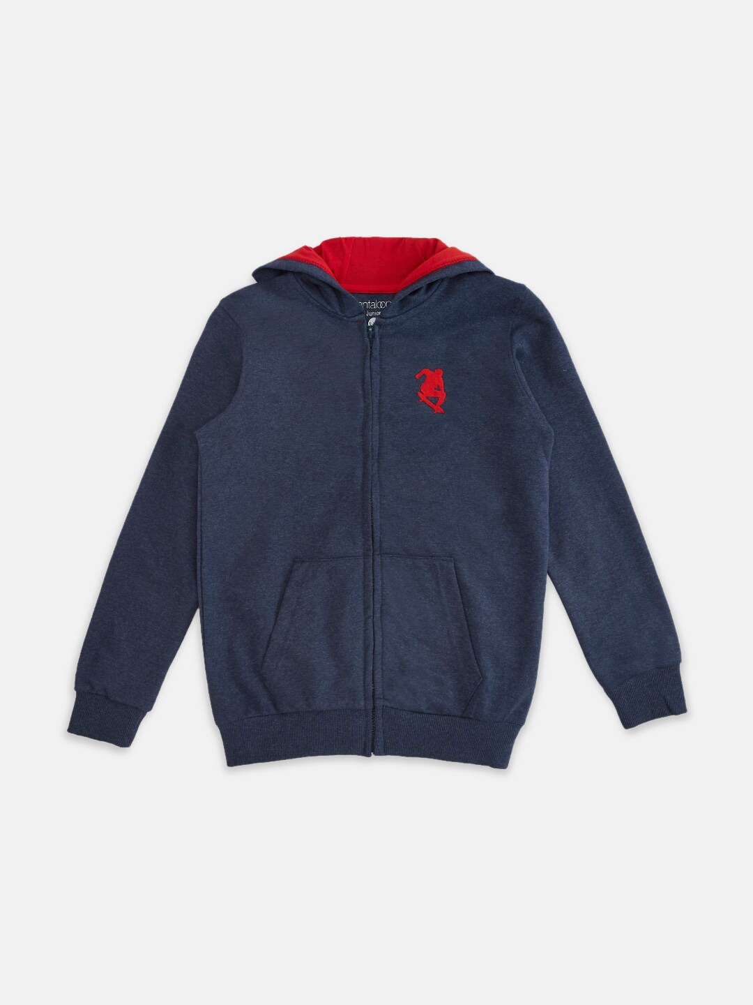 

Pantaloons Junior Boys Blue Hooded Sweatshirt