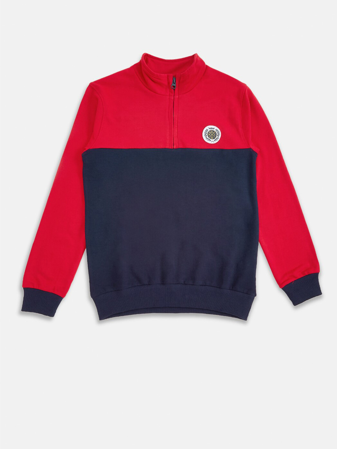 

Pantaloons Junior Boys Orange Colourblocked Sweatshirt