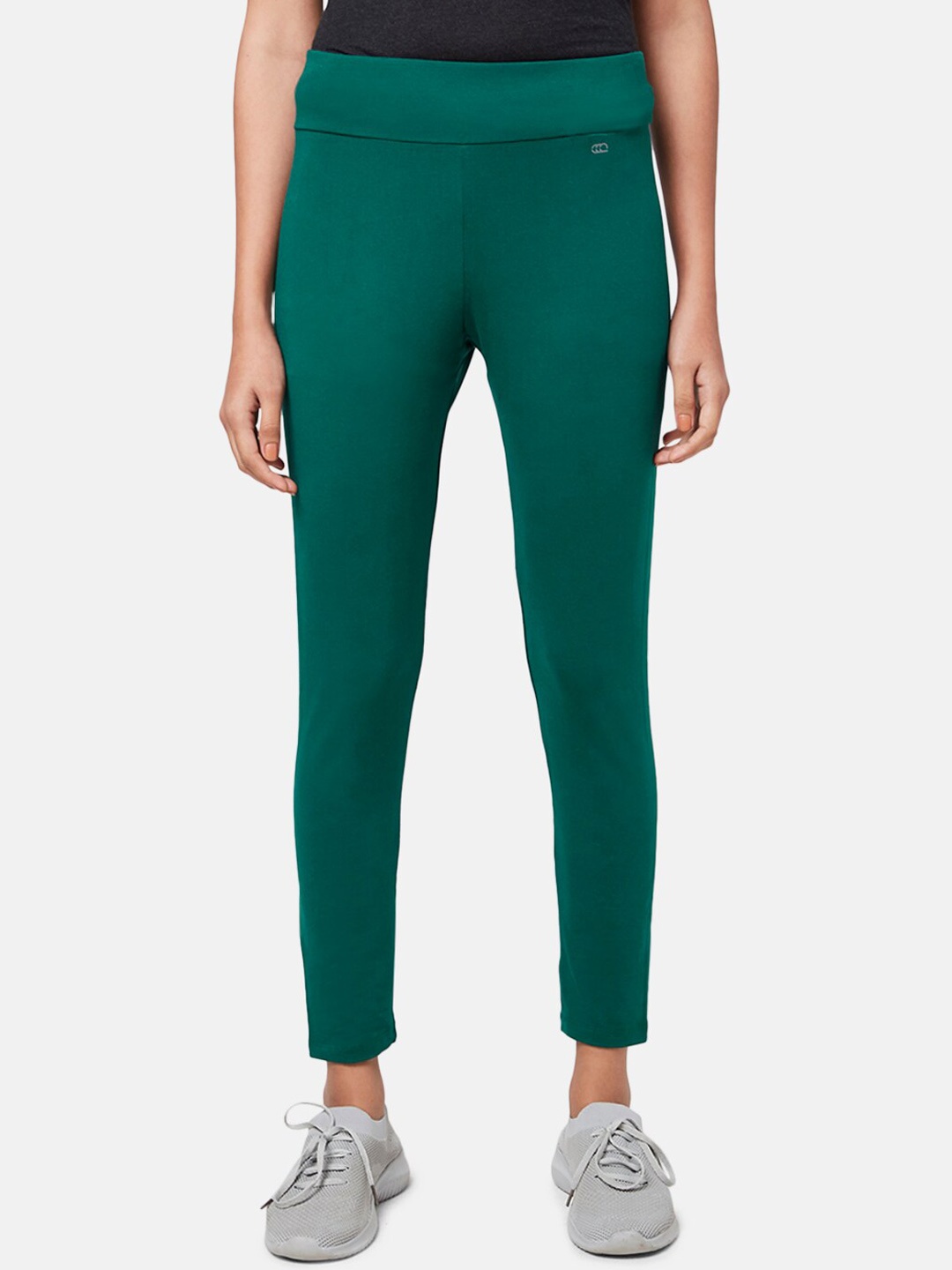 

Ajile by Pantaloons Women Green Solid Tights