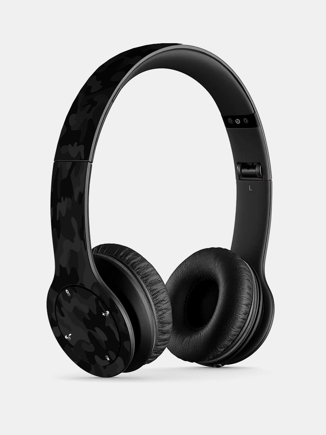 

macmerise Black Camo Effect P47 Bluetooth Wireless On-Ear Headphones with Mic