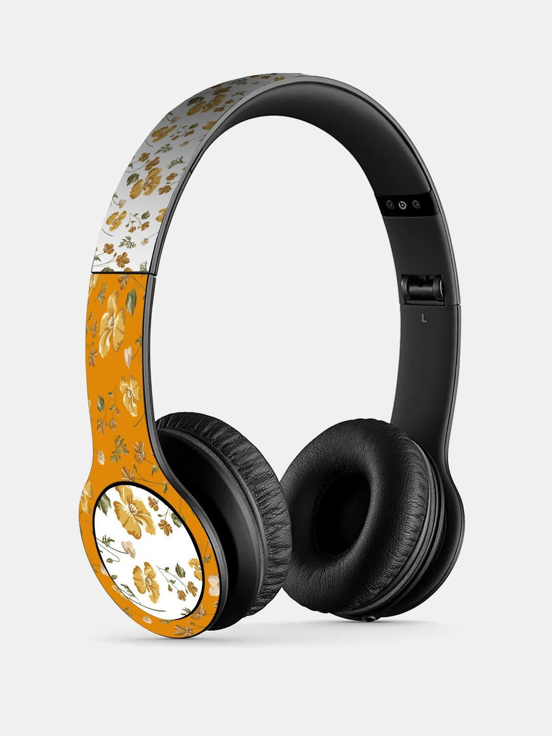 

macmerise White & Yellow Printed SK Shining Prim Rose P47 Bluetooth Wireless On-Ear Headphones With Mic