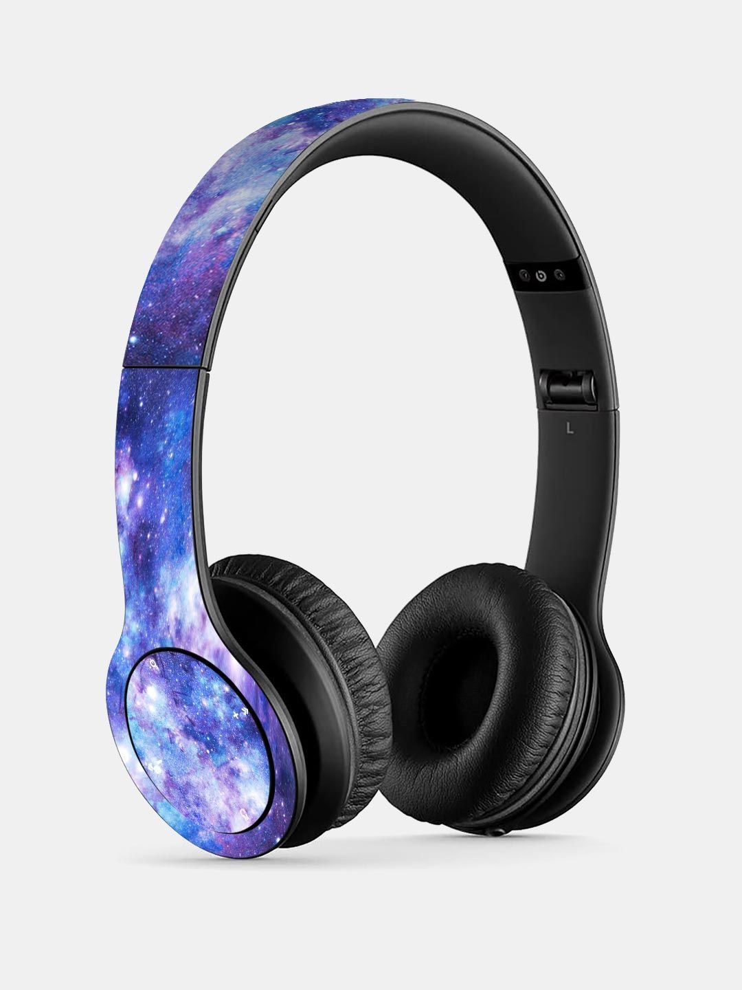 

macmerise Blue Printed P47 Bluetooth Wireless On-Ear Headphones With Mic