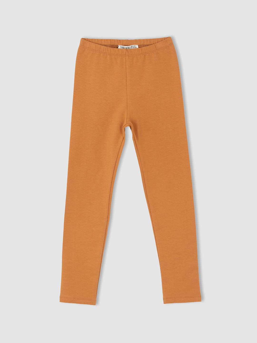 

DeFacto Girls Mustard Orange Solid Ankle-Length Leggings