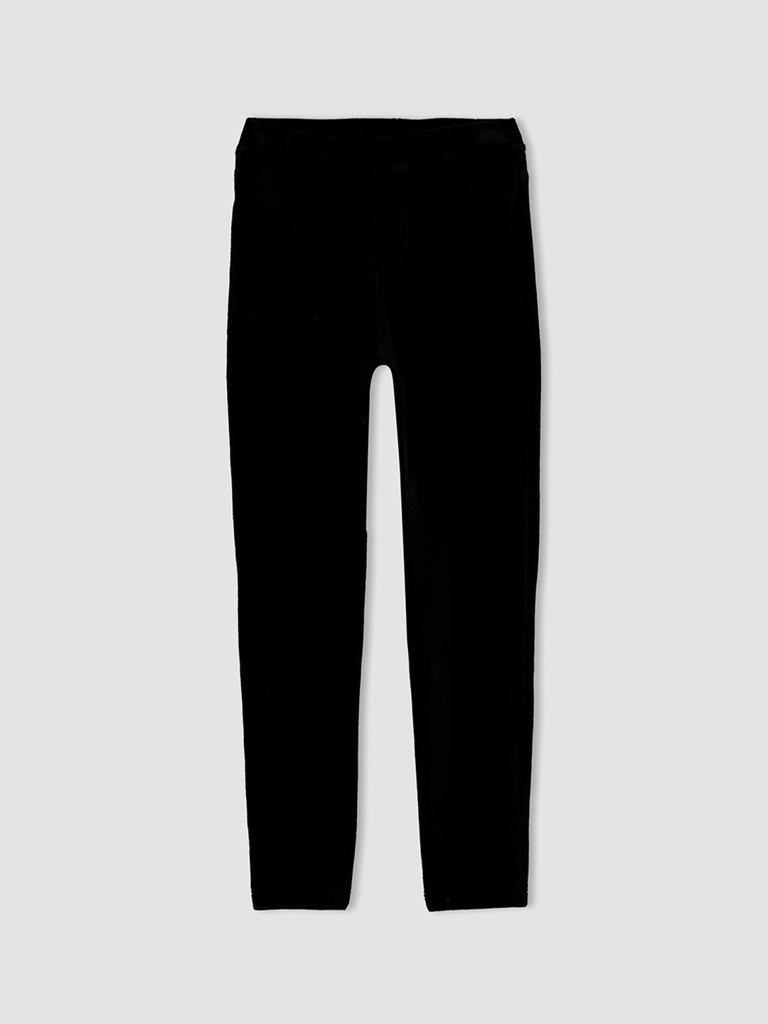 

DeFacto Girls Black Solid Ankle-Length Leggings