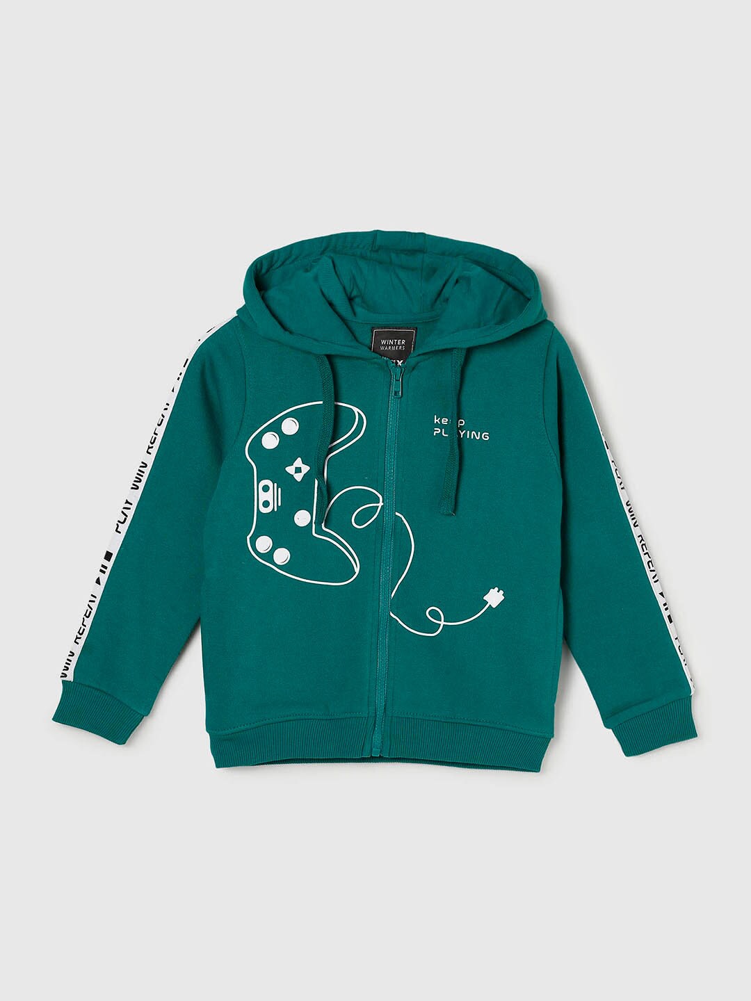 

max Boys Green Printed Sweatshirt