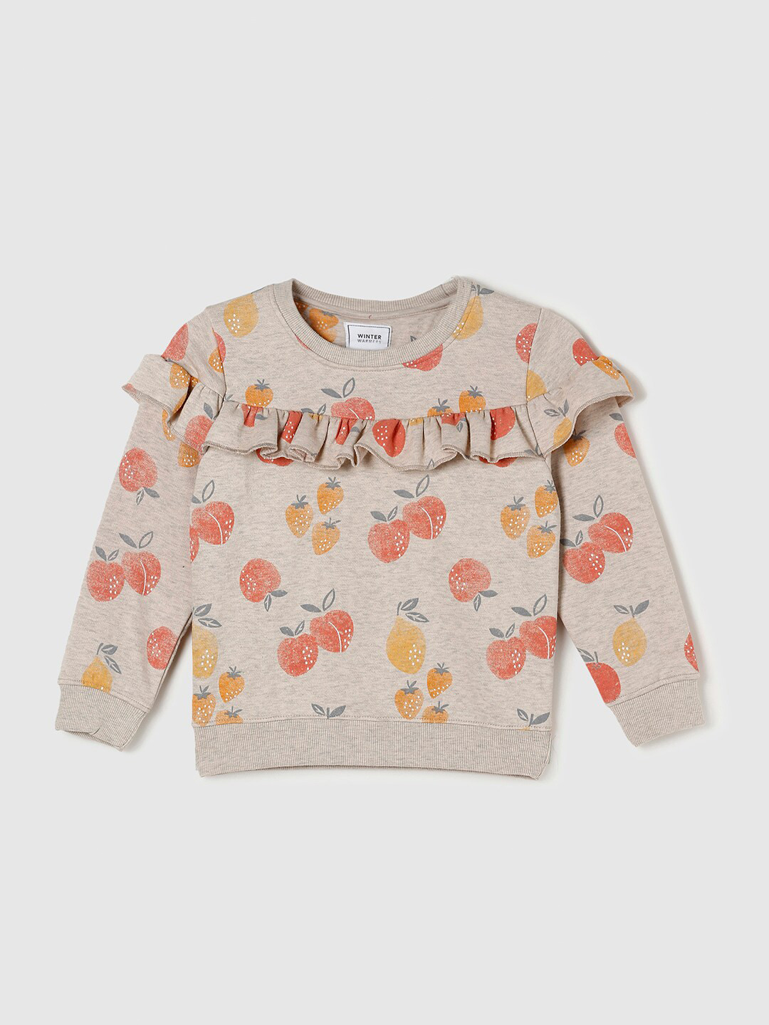 

max Girls Beige Printed Sweatshirt