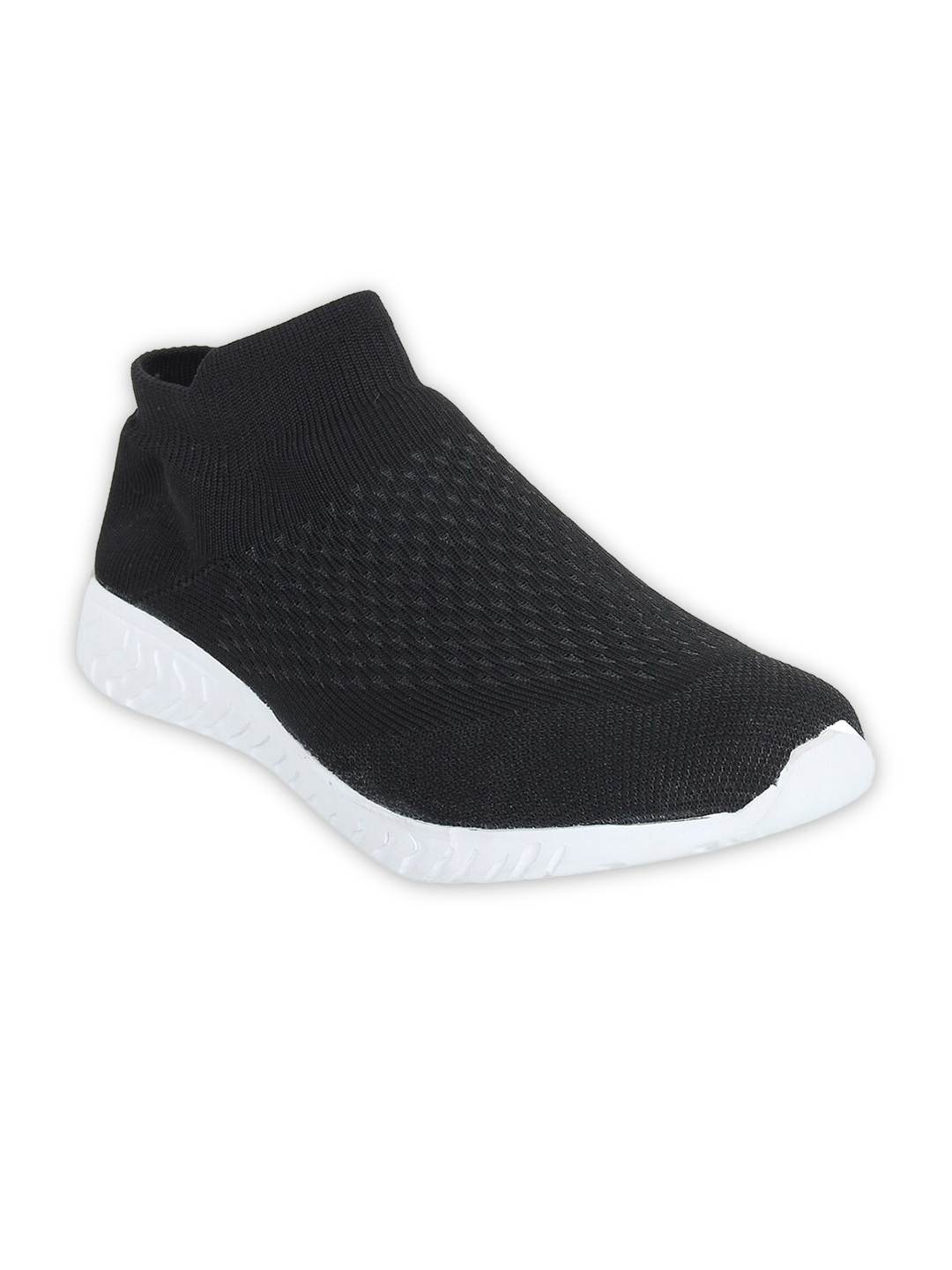 

Yuuki Men Black Slip-On Mesh Non-Marking Running Shoes