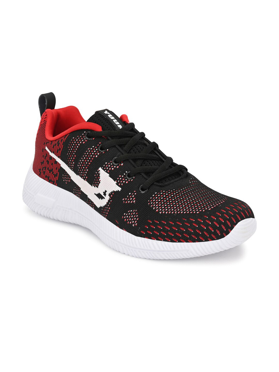 

Yuuki Men Black & Red Mesh Running Non-Marking Shoes