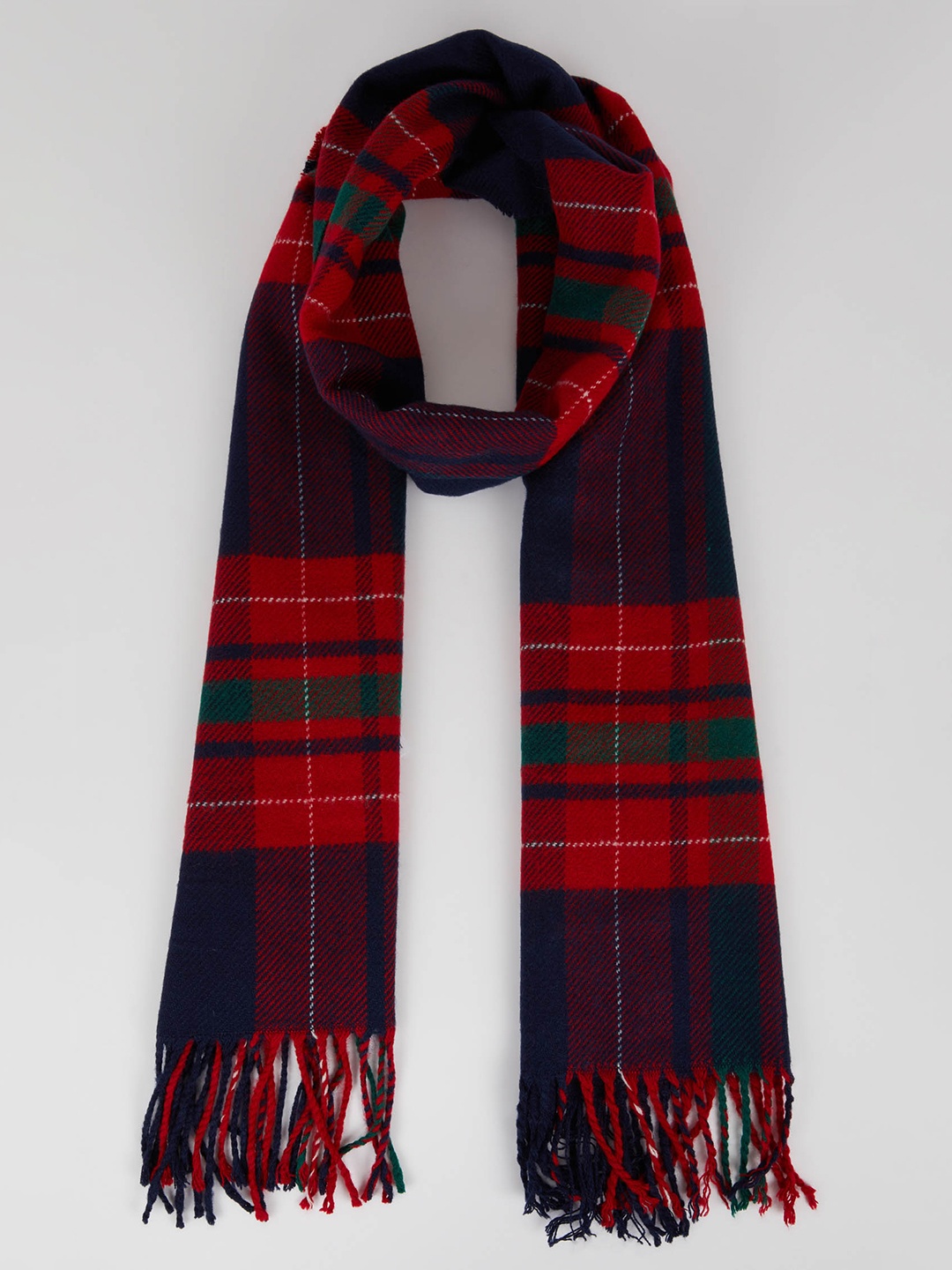 

DeFacto Women Red & Black Checked Scarf