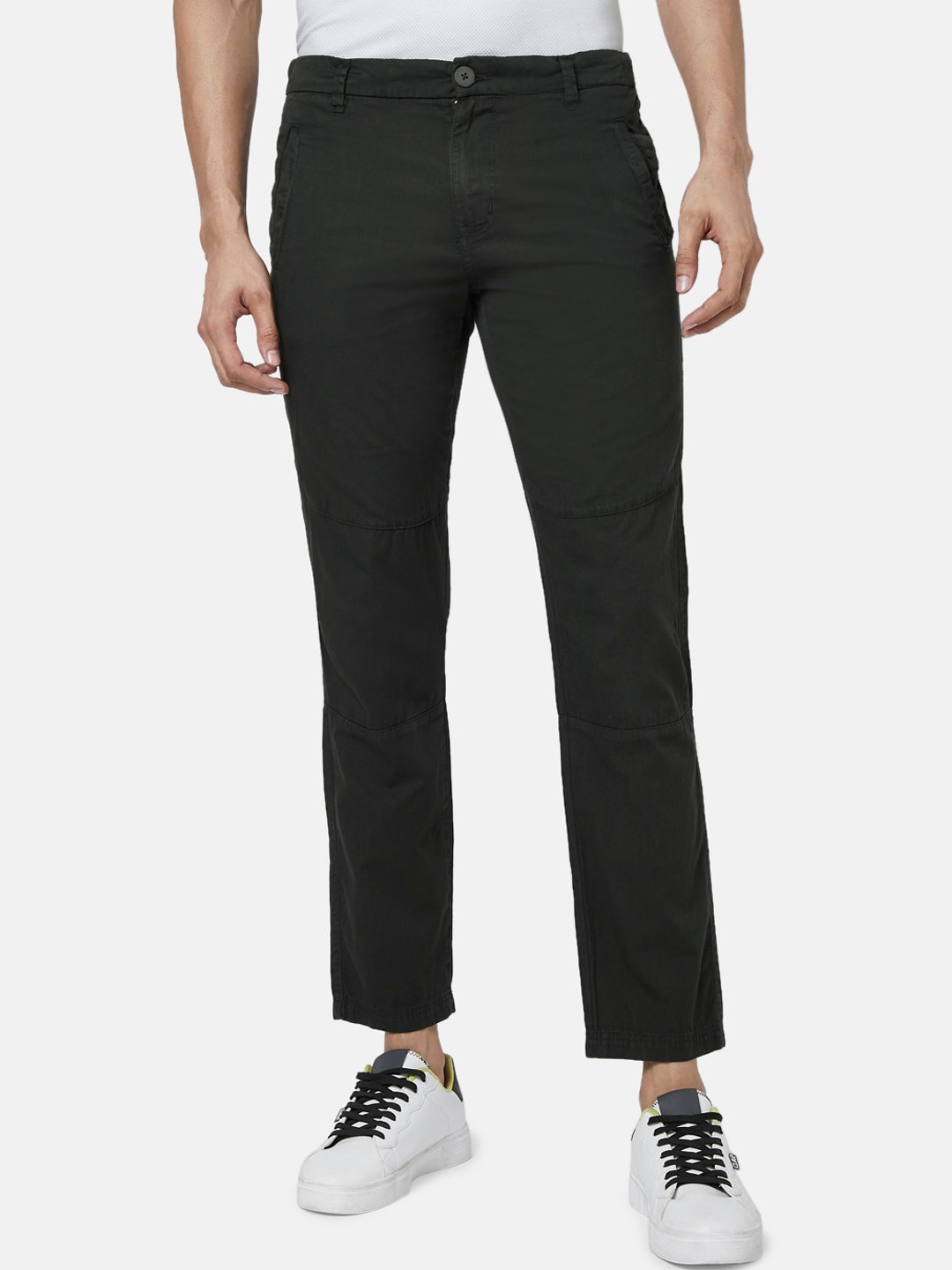 

Urban Ranger by pantaloons Men Green Slim Fit Cotton Trousers