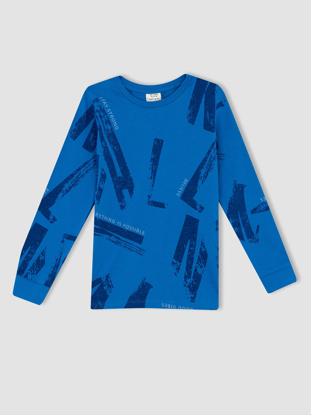 

DeFacto Boys Blue Printed Cotton T-shirt