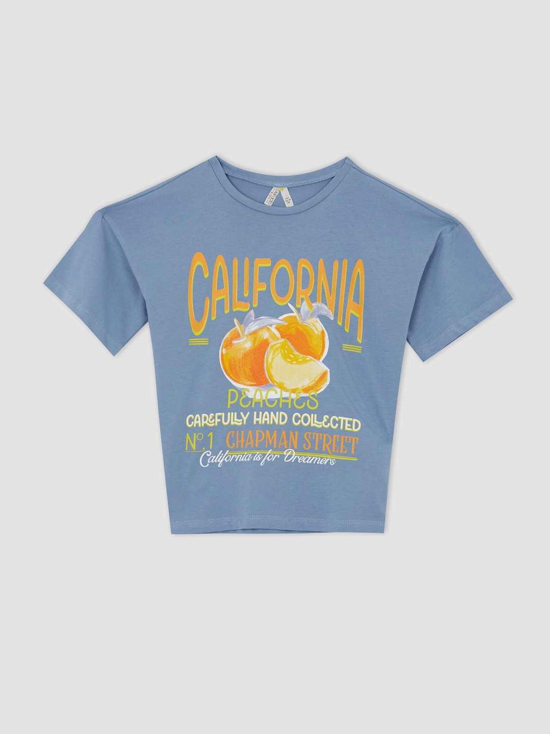 

DeFacto Girls Blue Printed T-shirt