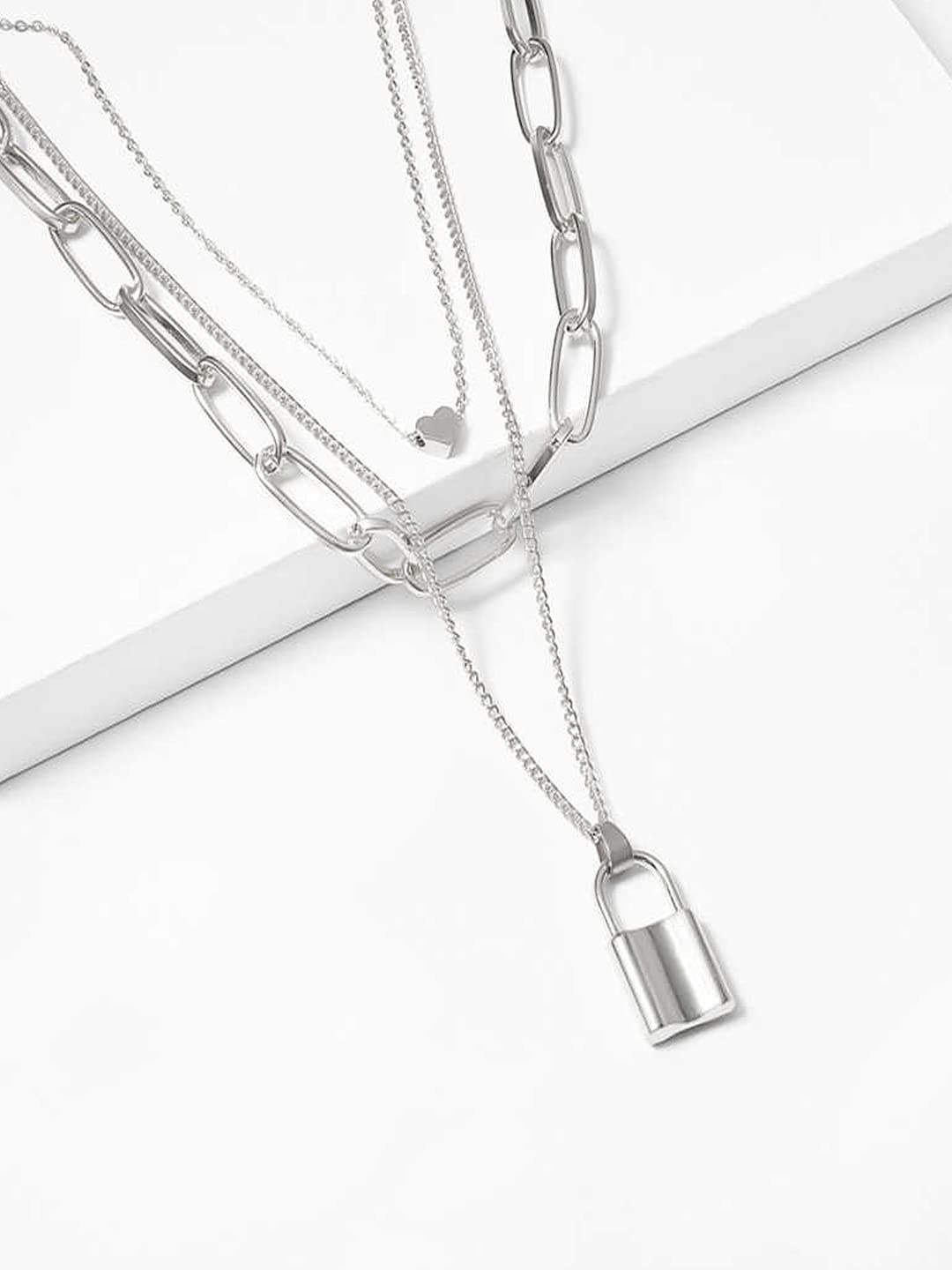 

Krelin Silver-Toned Layered Chain