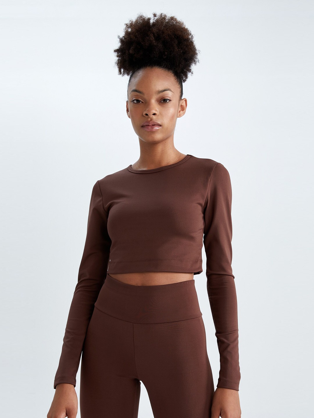 

DeFacto Women Brown Solid T-shirt