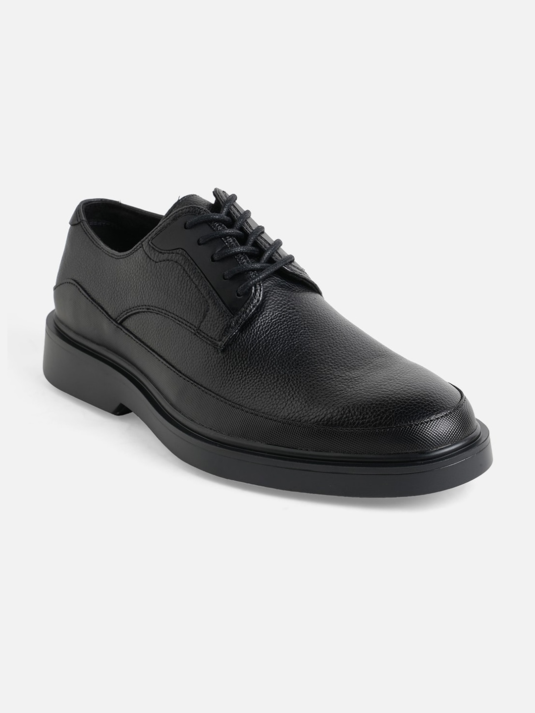 

ALDO Men Black Solid Formal Derbys Shoes