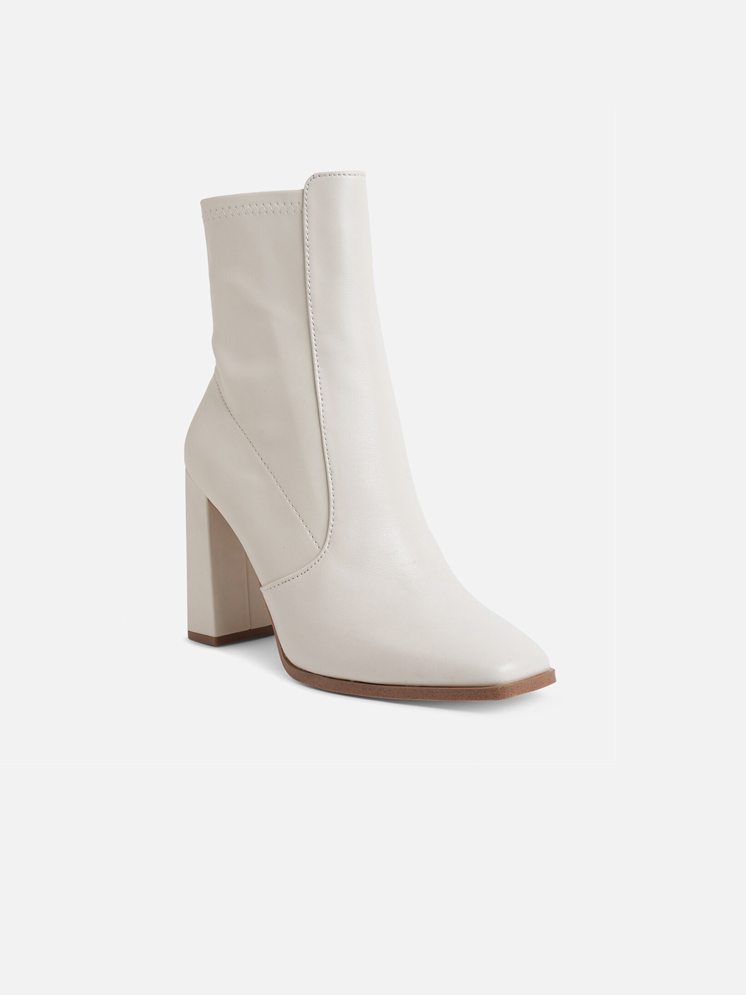 

ALDO Women White Solid Block Boots