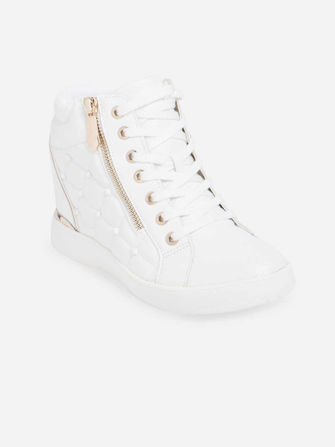 

ALDO Women White Textured Sneakers