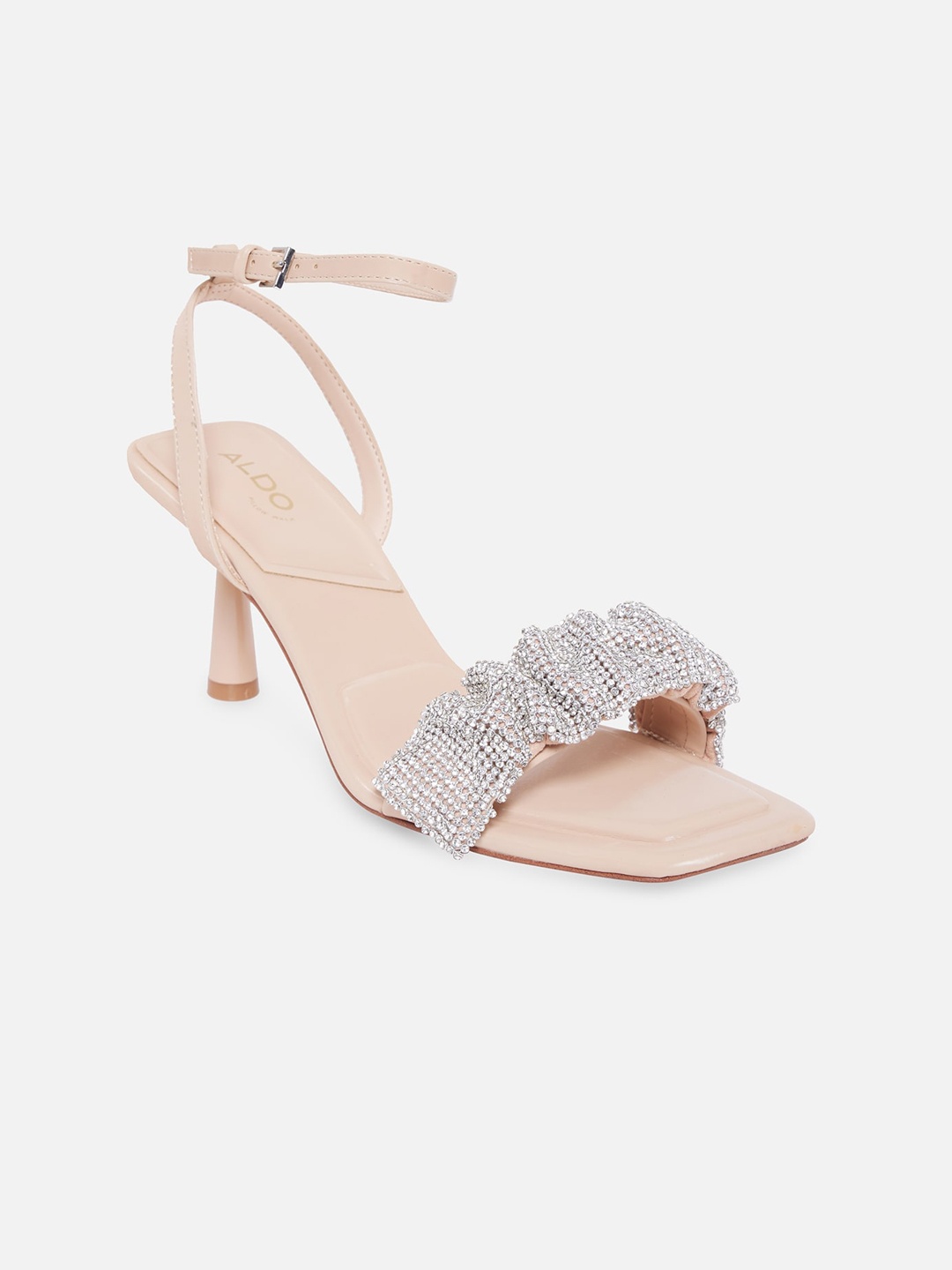 

ALDO Women Cream Embellished Party Sandals