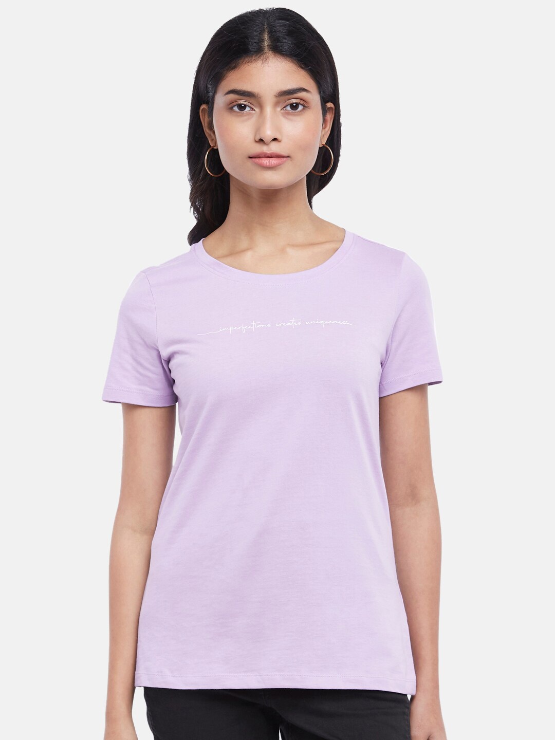 

Honey by Pantaloons Women Lavender T-shirt