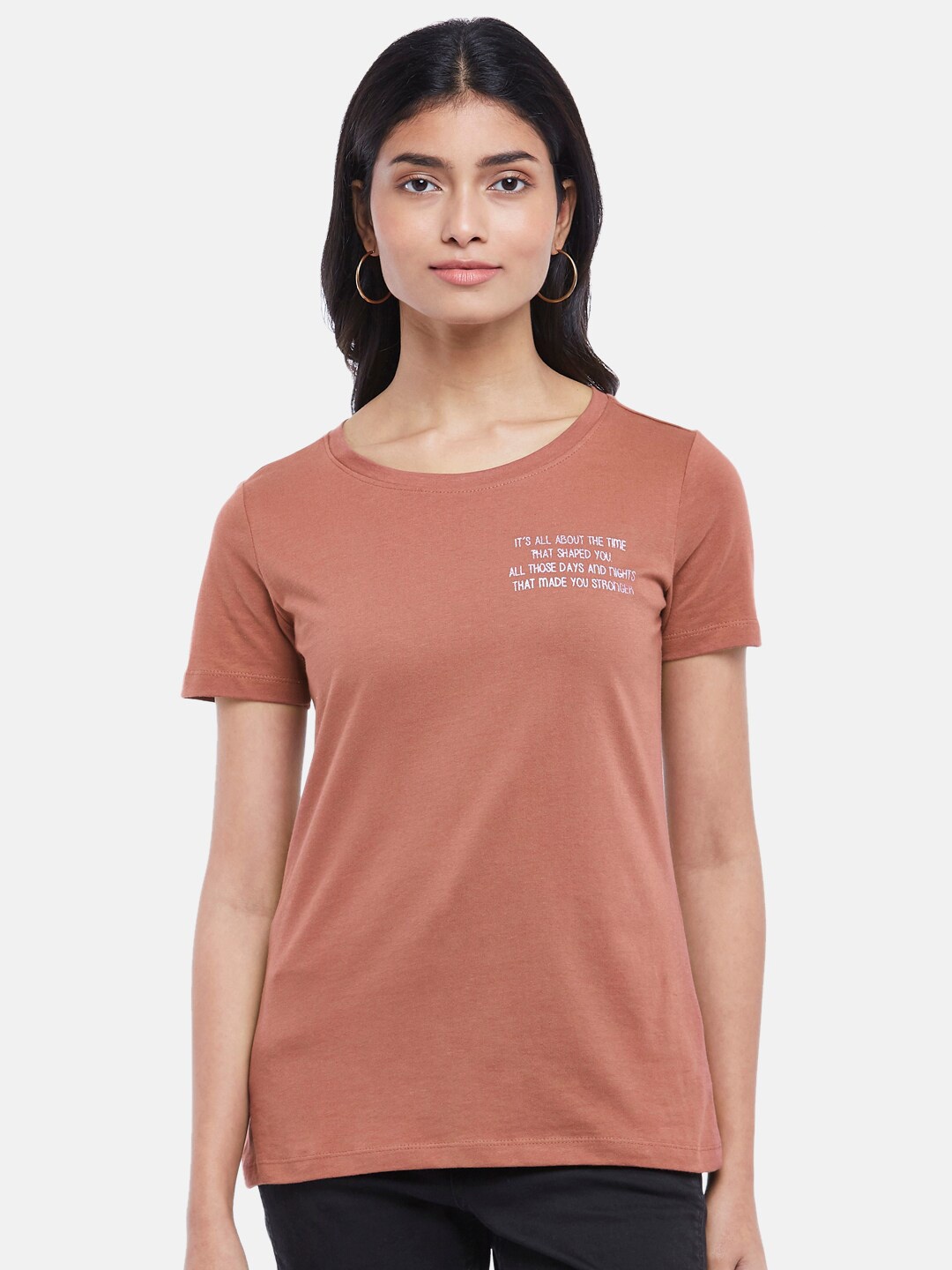 

Honey by Pantaloons Women Rose Typography Printed T-shirt