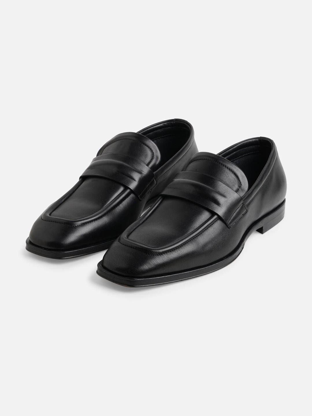 

ALDO Men Black Leather Loafers