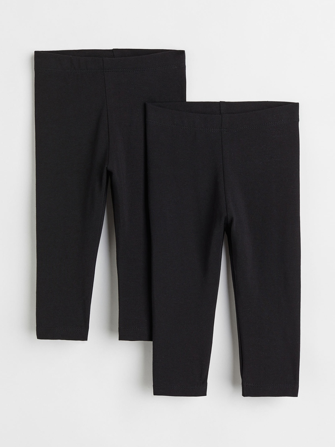 

H&M Boys 2-Pack Solid Leggings, Black