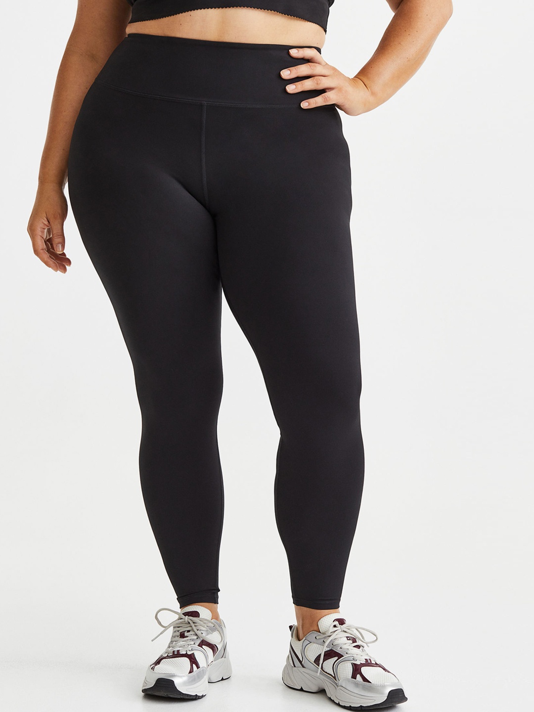 

H&M H&M+ Super Soft sports tights, Black