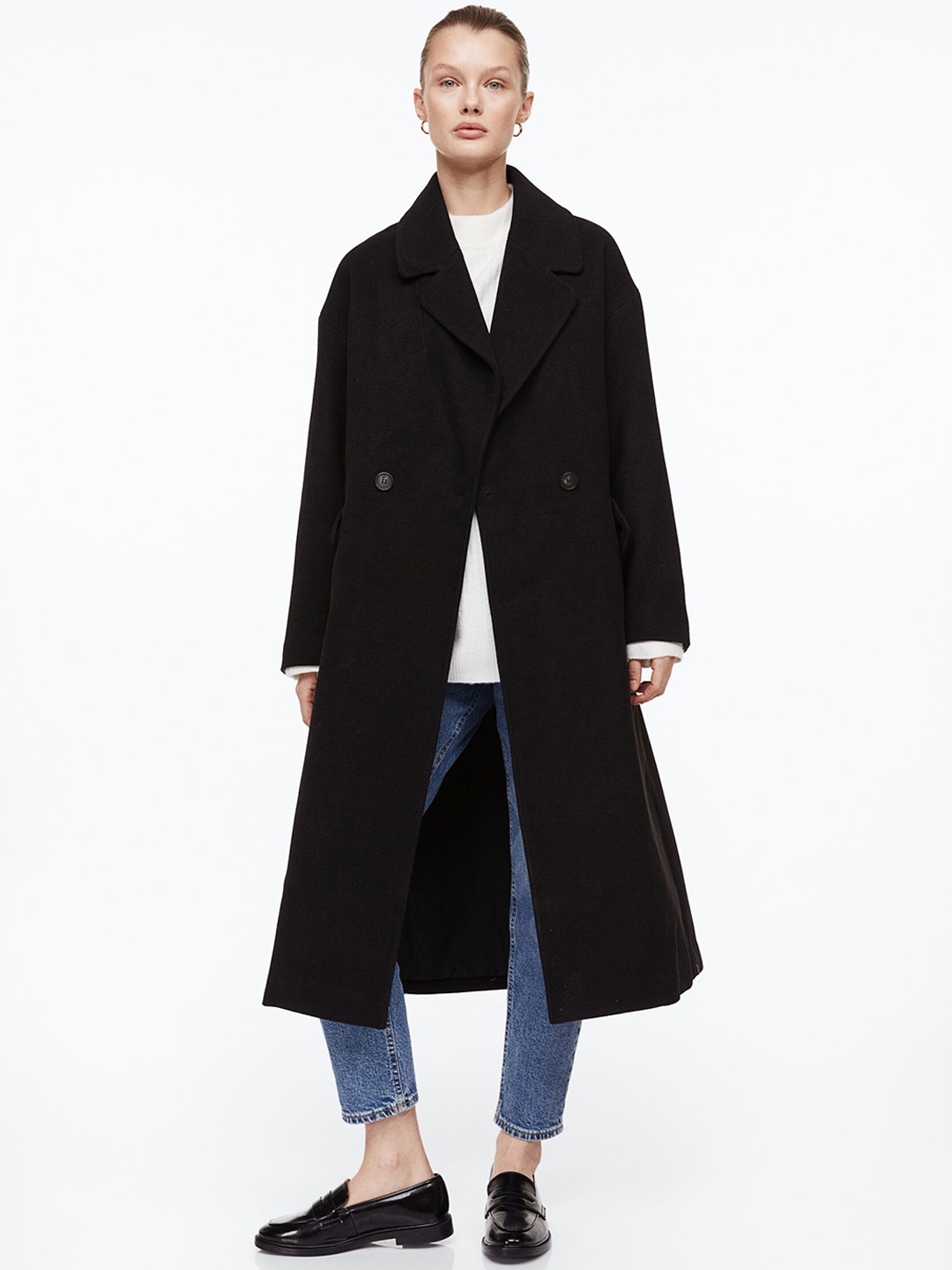 

H&M Women Coat, Black