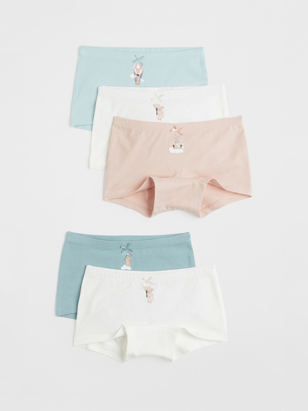 

H&M Girls Pack Of 5 Boxer Briefs, Blue