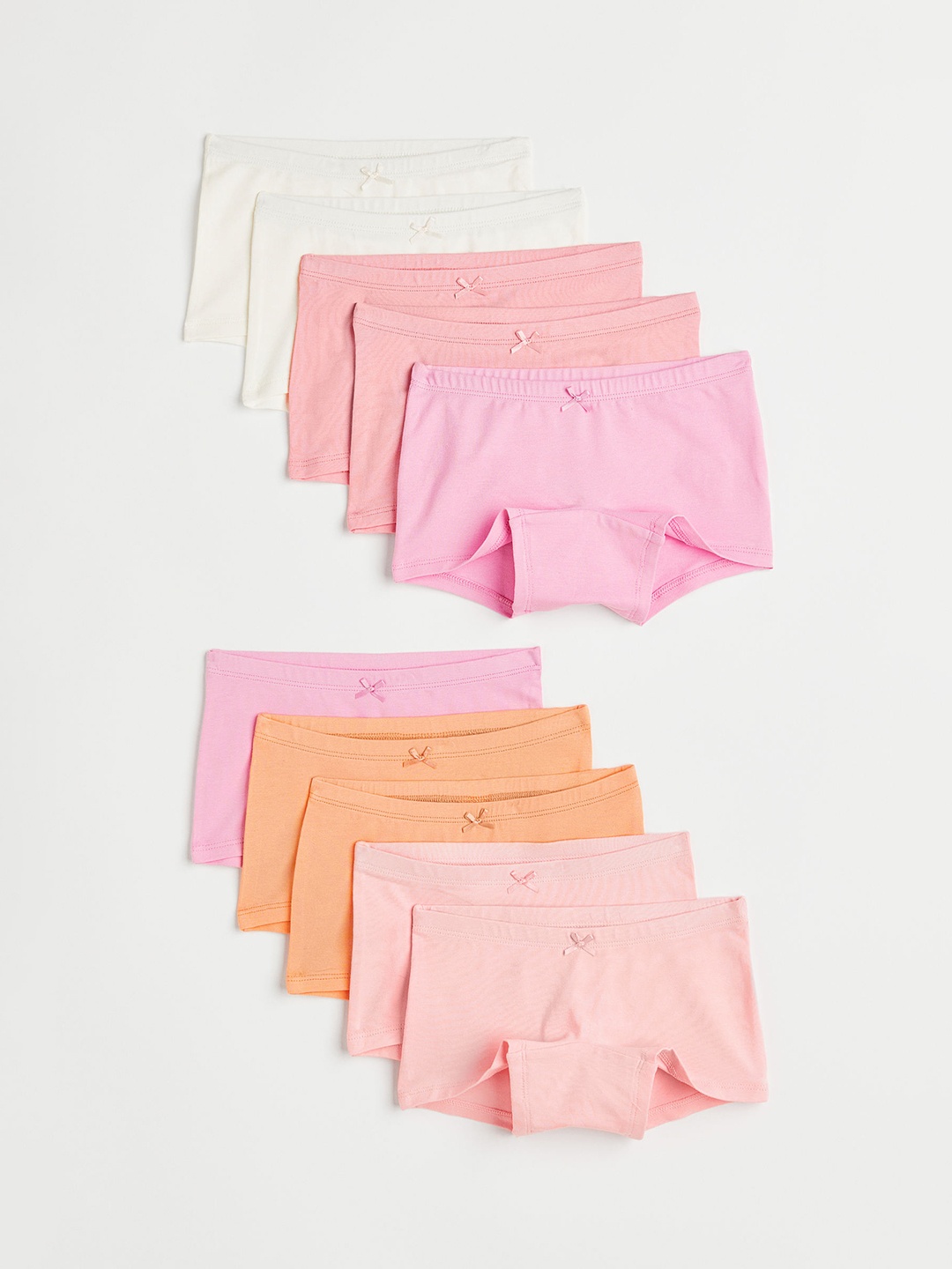 

H&M Girls 10-Pack Cotton Boxer Briefs, Orange