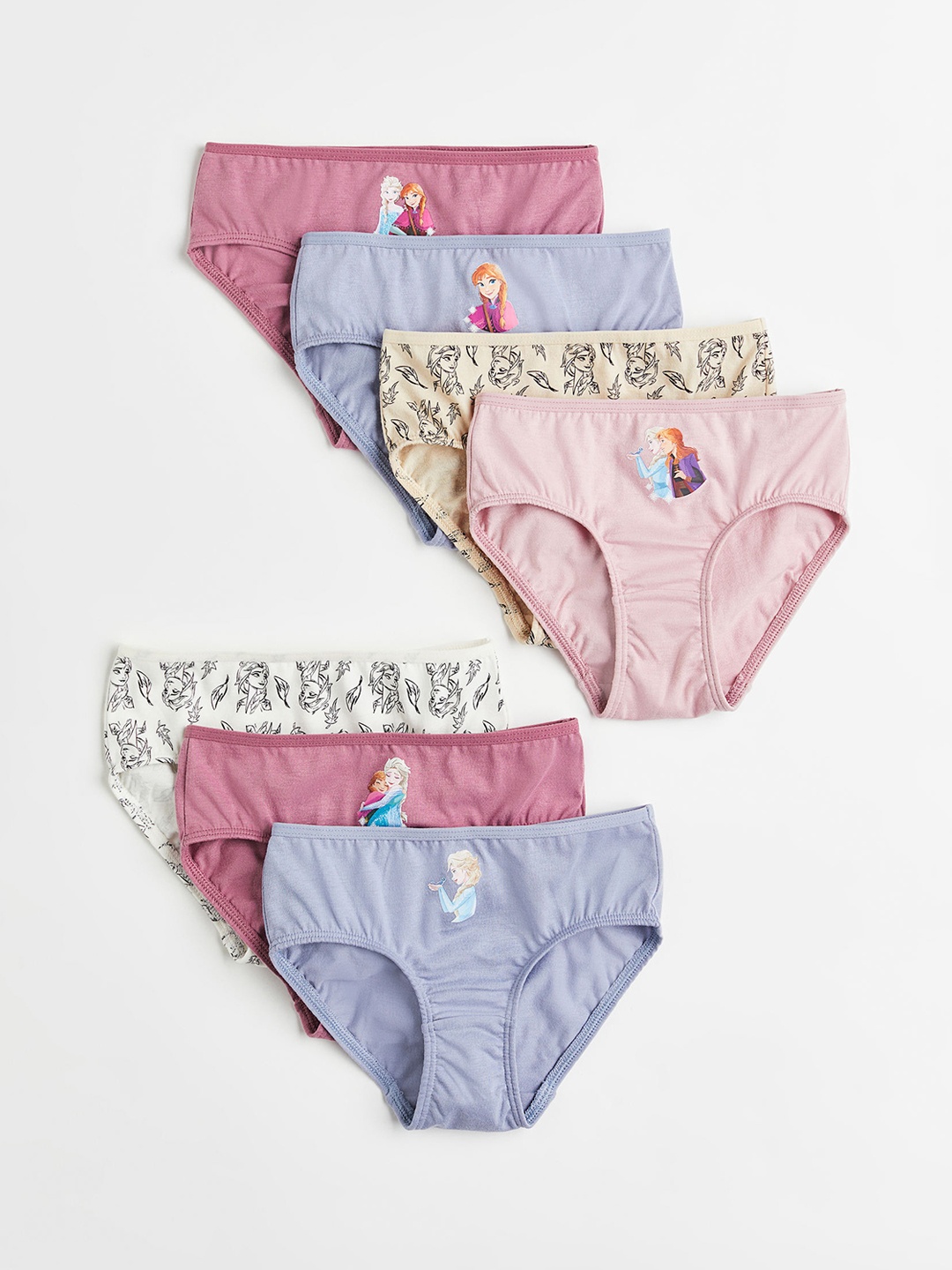 

H&M Girls 7-Pack Cotton Briefs, Beige