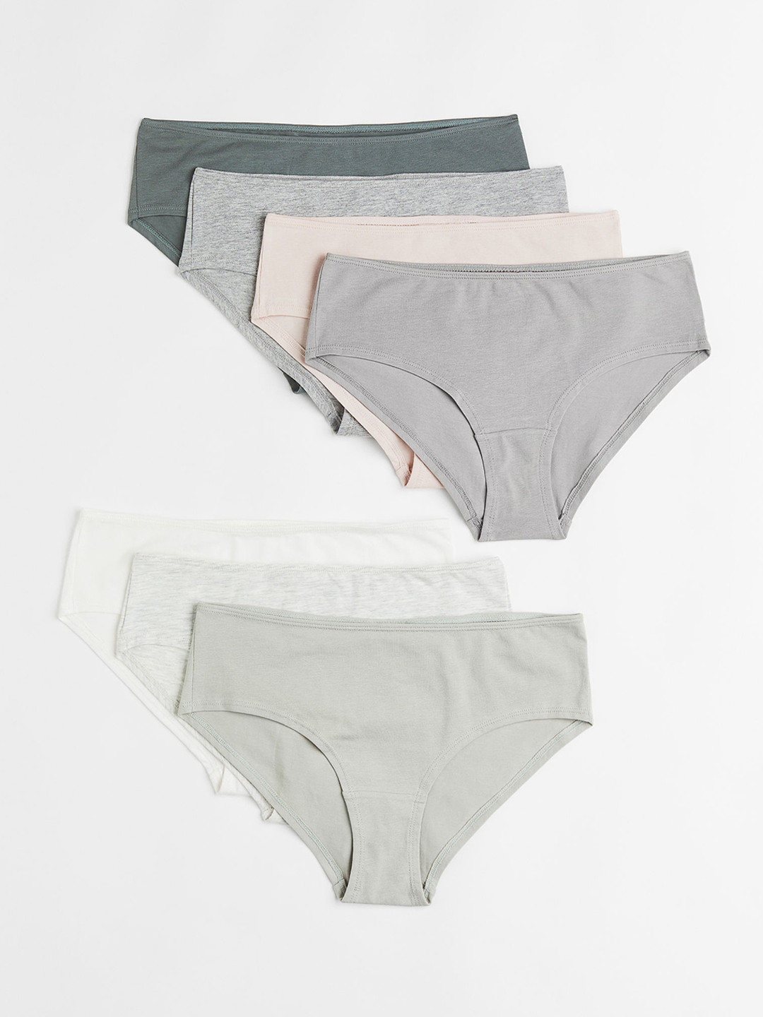 

H&M Women Pack Of 7 Hipster Briefs, Green