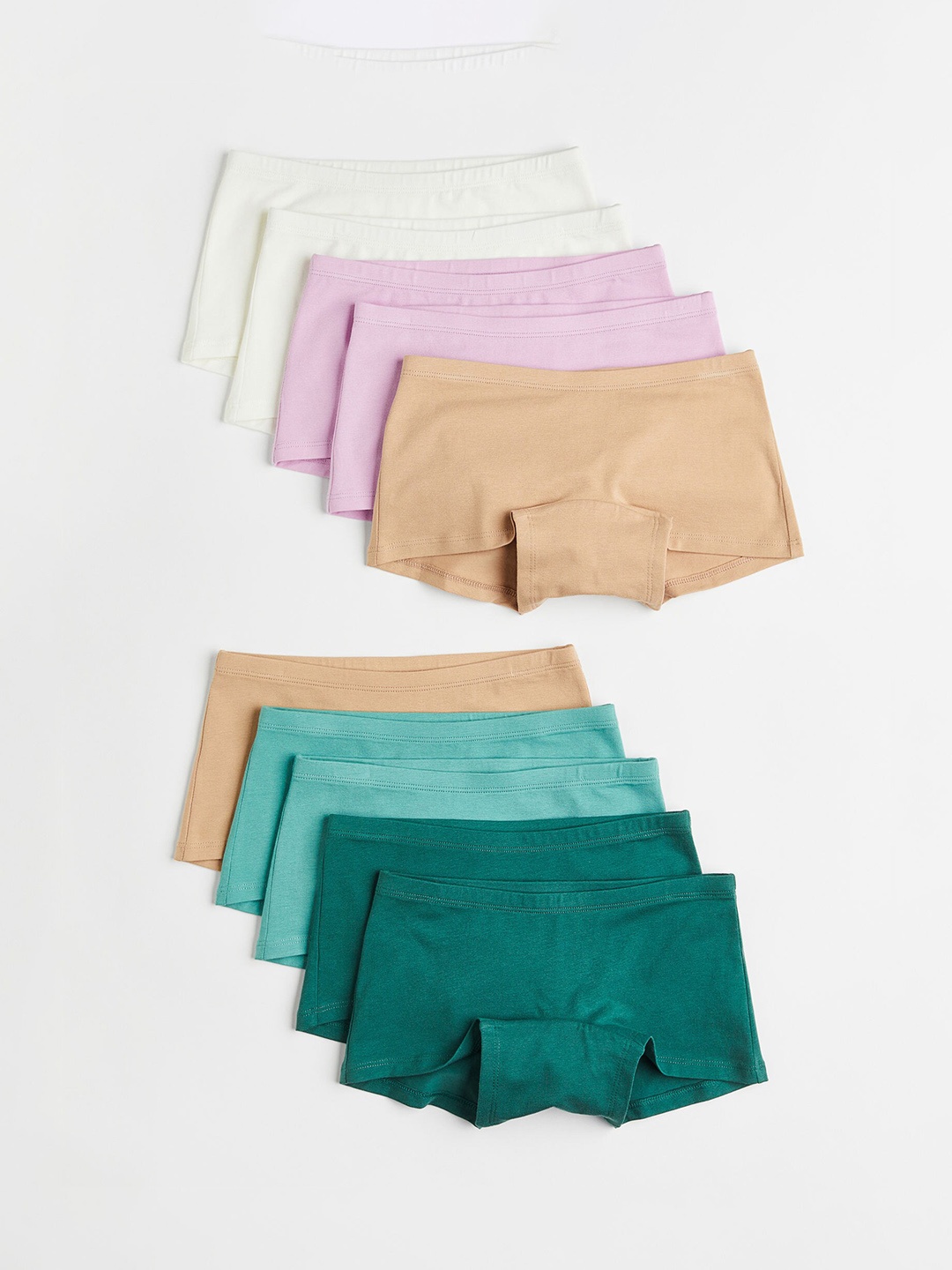 

H&M Girls 10-Pack Boxer Briefs, Beige