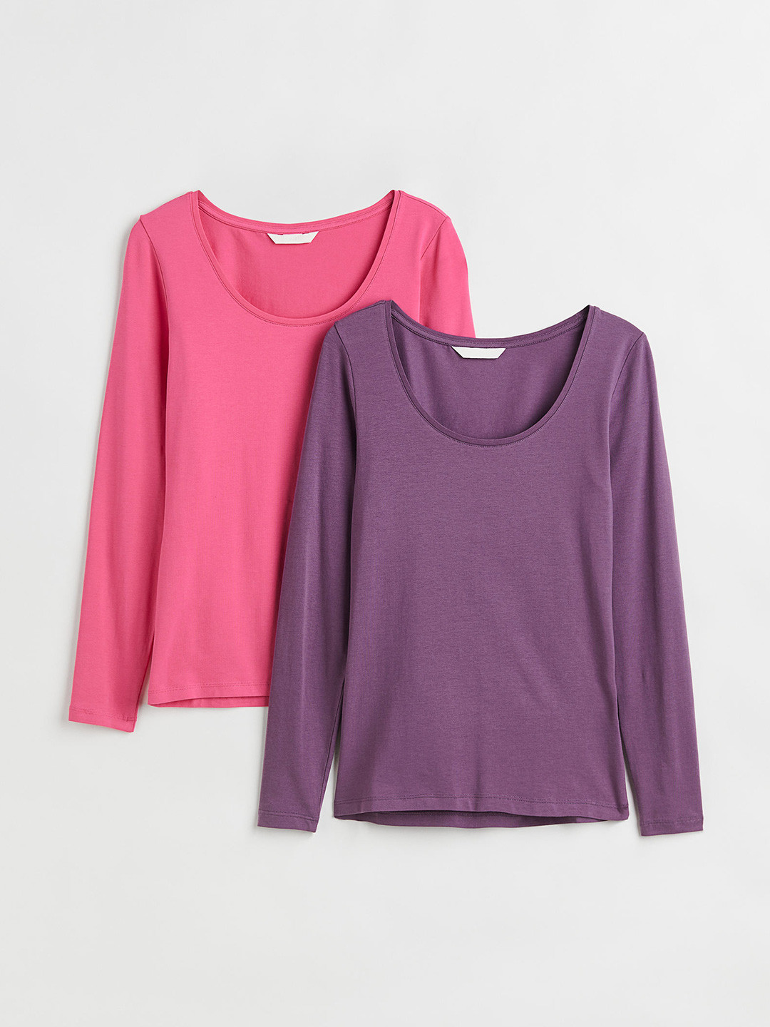 

H&M Women 2-Pack Solid Jersey Tops, Pink
