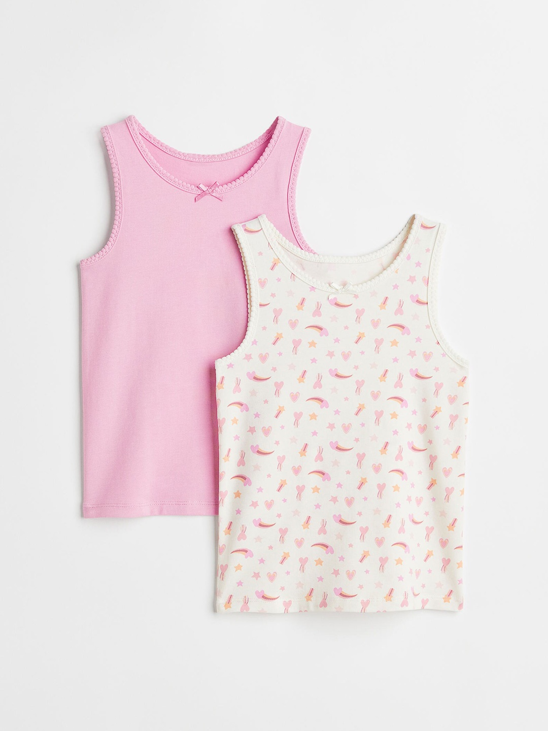 

H&M Girls Pack Of 2 Printed Cotton Tank Top, Multi