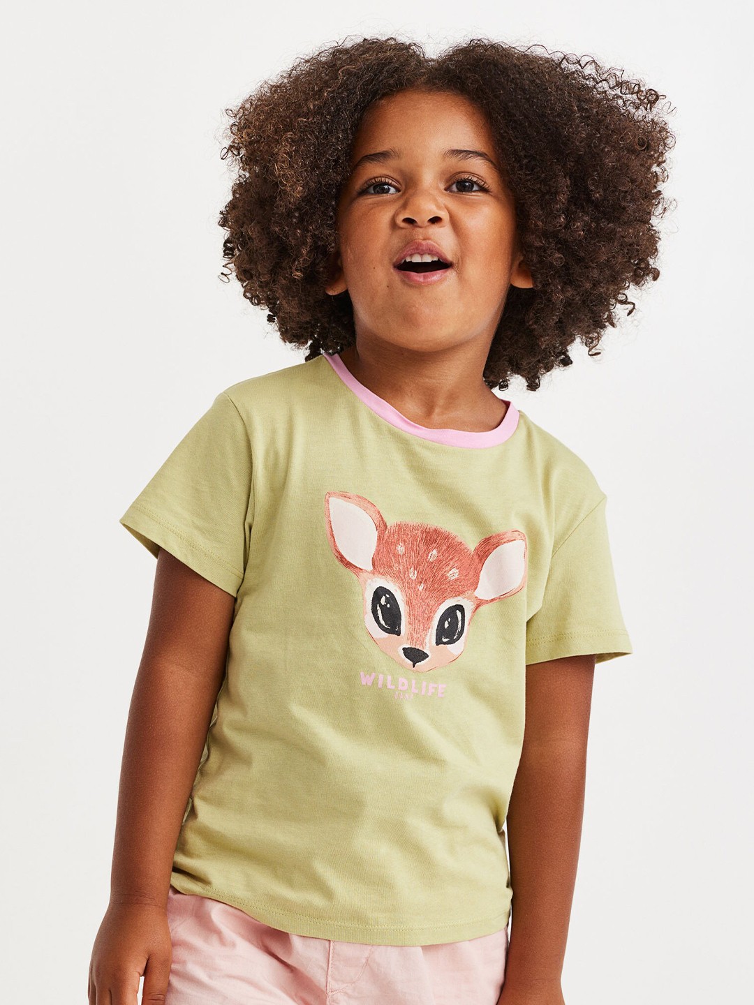 

H&M Girls Pure Cotton Graphic Printed Top, Multi