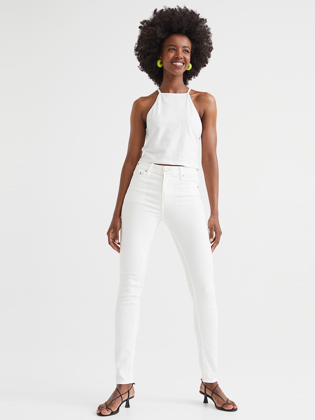 

H&M Women Skinny Regular Jeans, White