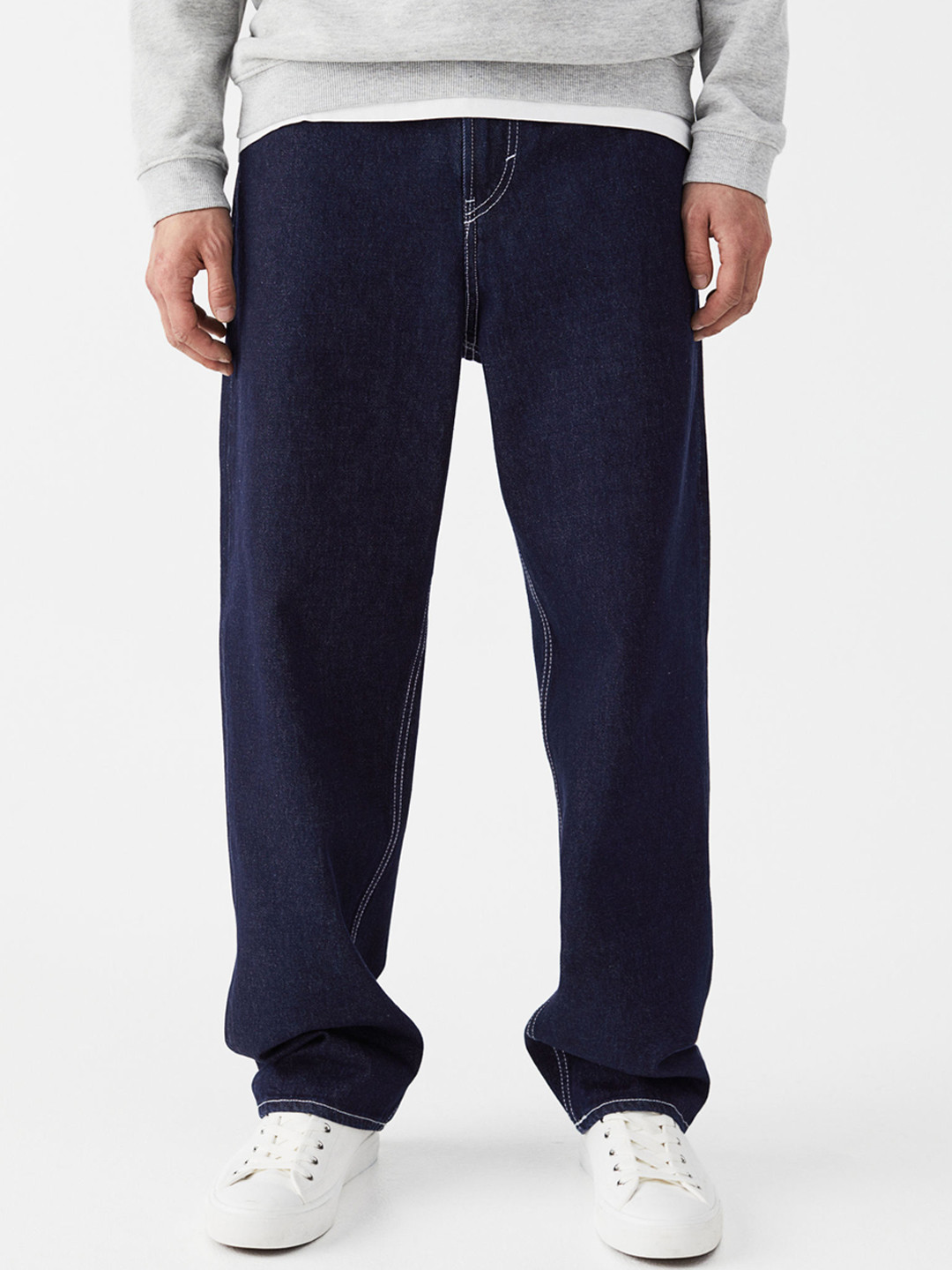 

H&M Men Loose Jeans, Blue