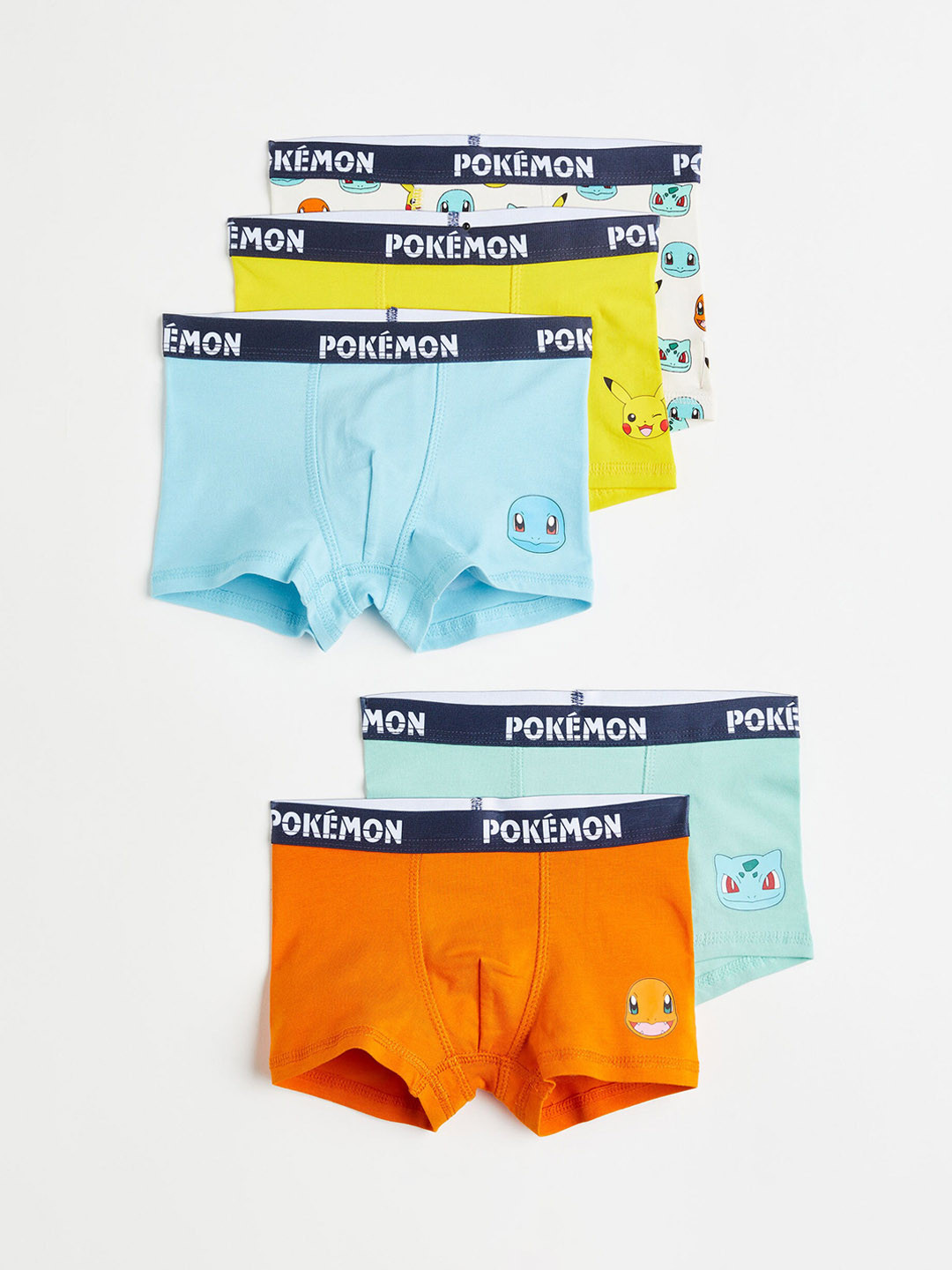 

H&M Boys Pack Of 5 Printed Boxer-Style Briefs, Blue