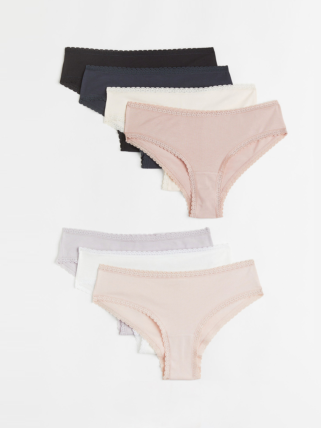 

H&M Women 7-pack hipster briefs, Black