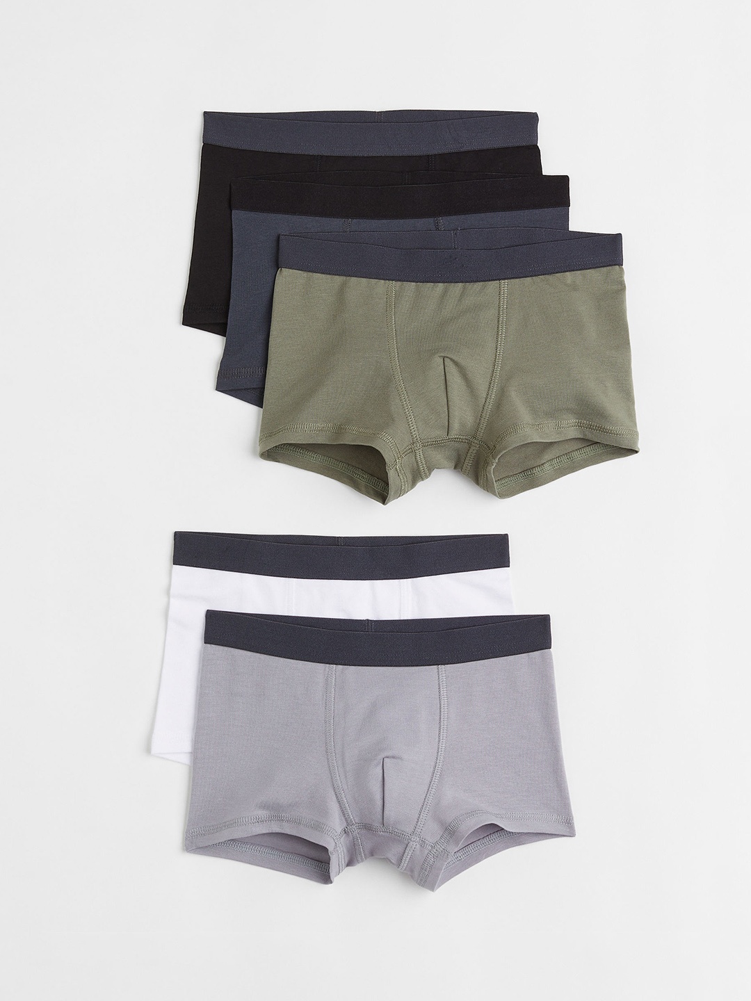 

H&M Boys Pack of 5 Solid Pure Cotton Briefs, Black