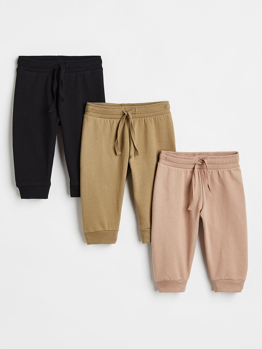 

H&M Boys 3-Pack Cotton Joggers, Black