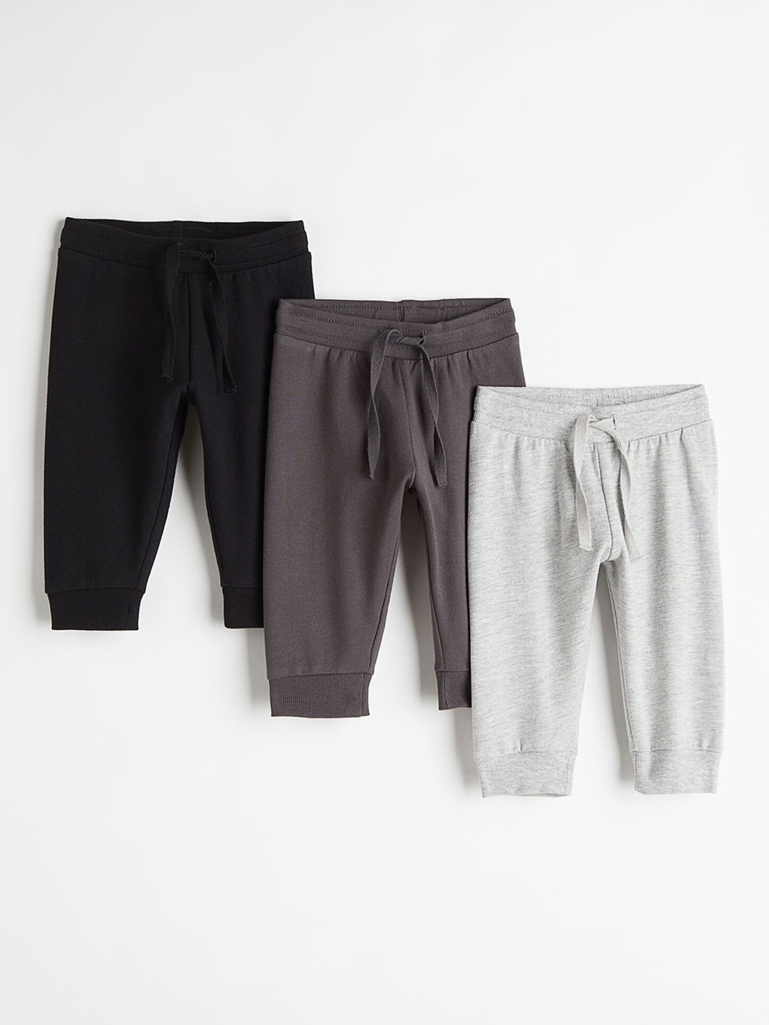 

H&M Boys 3-pack cotton joggers, Black