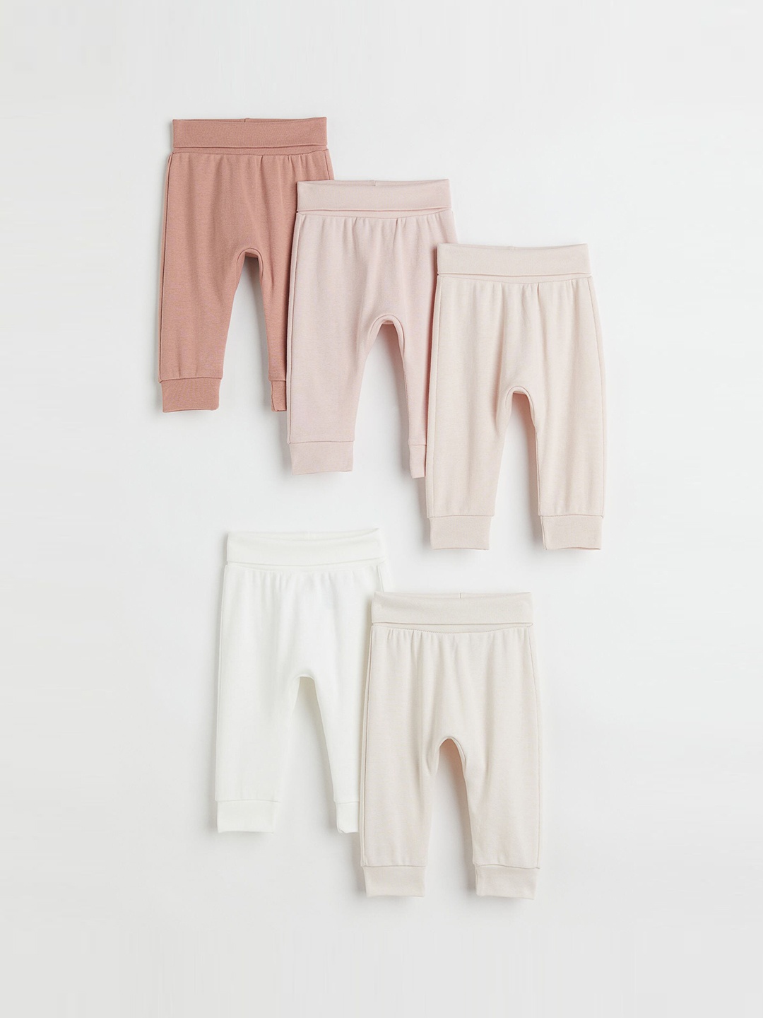 

H&M Girls 5-pack cotton trousers, Beige
