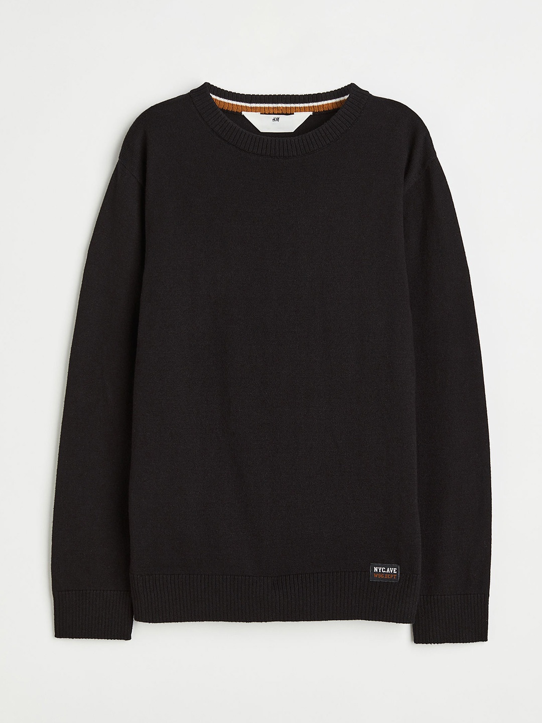 

H&M Boys Fine-Knit Cotton Jumper, Black