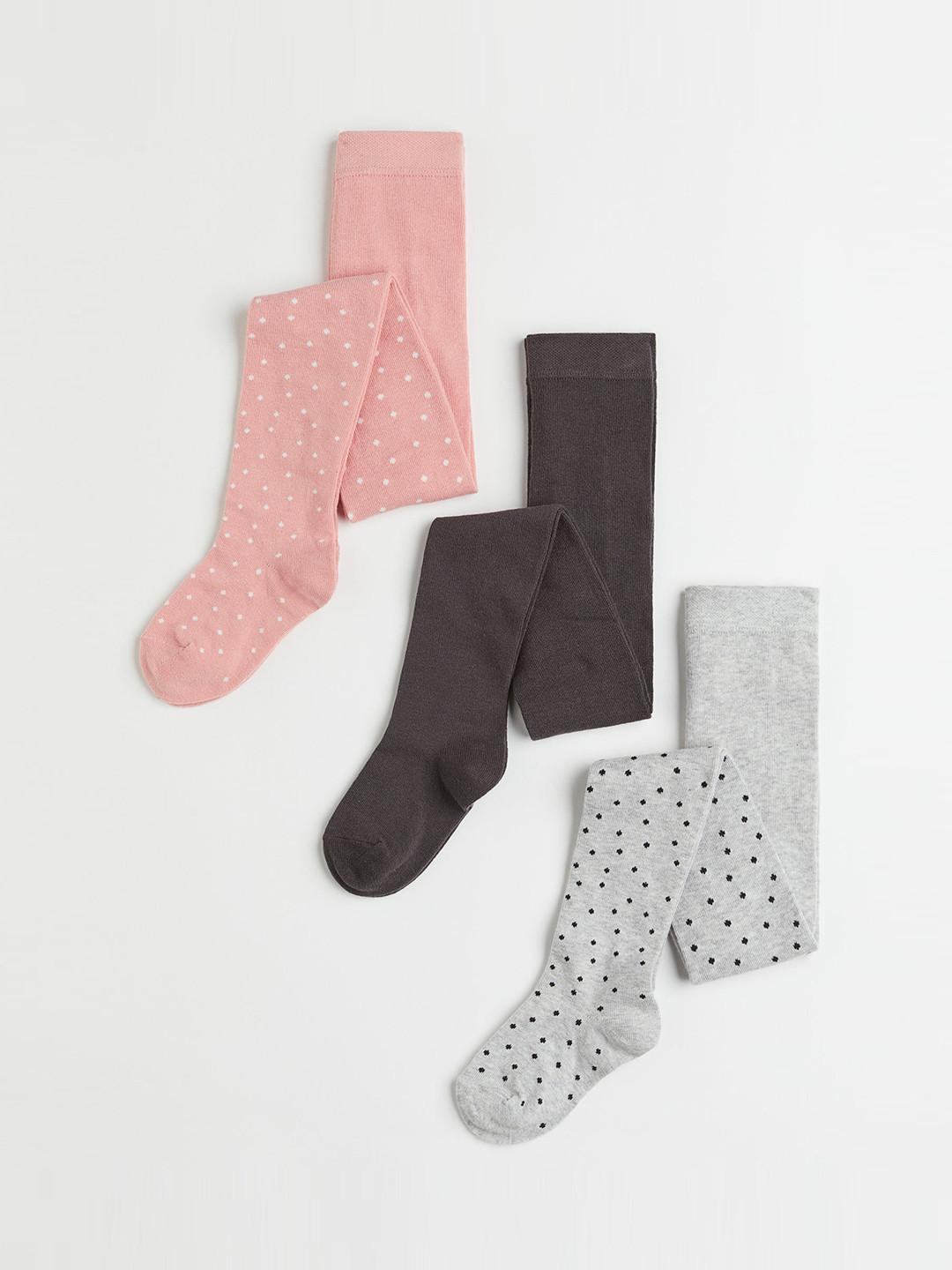 

H&M Girls 3-pack tights, Grey
