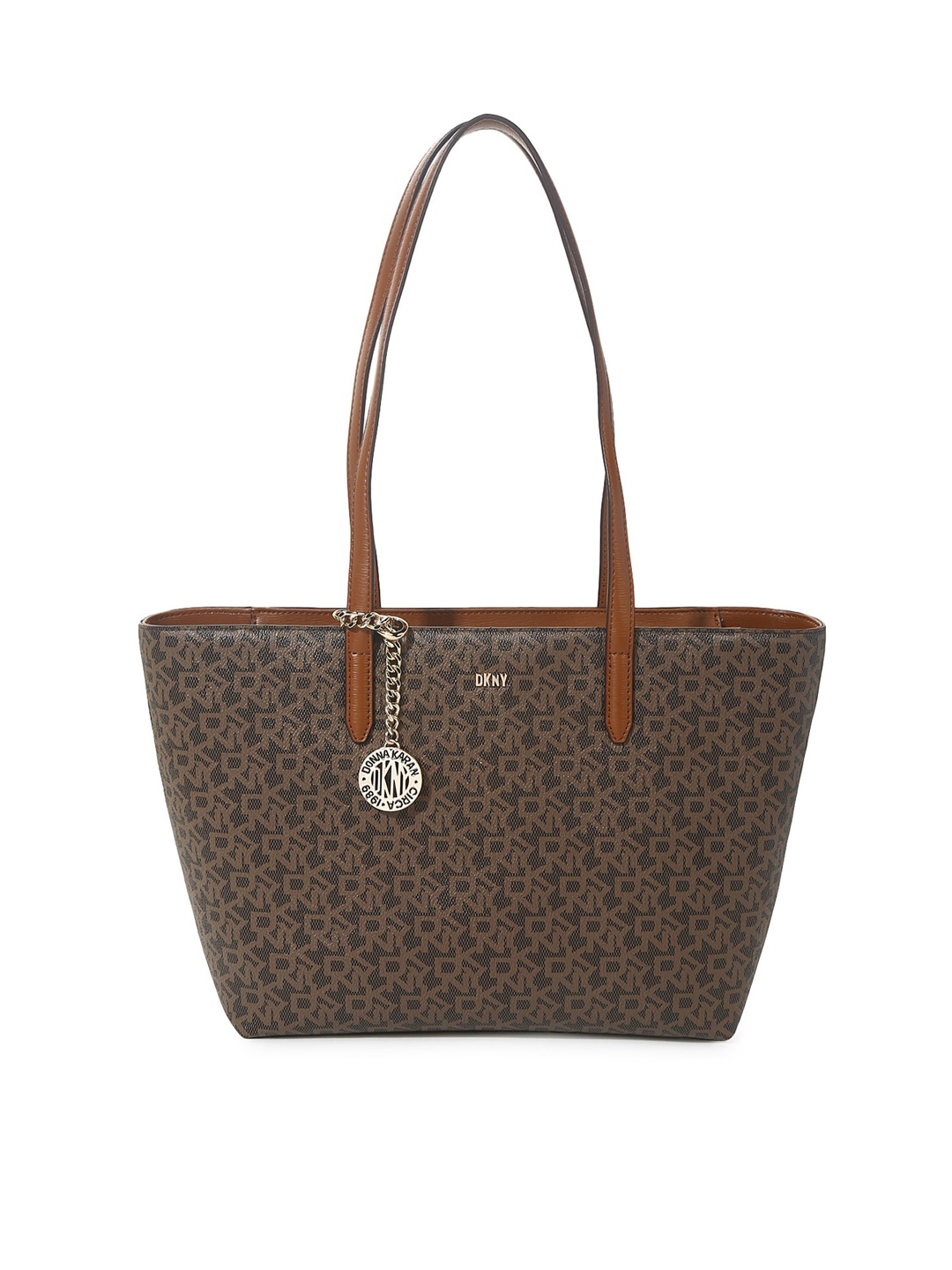 

DKNY Brown Printed Oversized Shopper Water Resistant Shoulder Bag