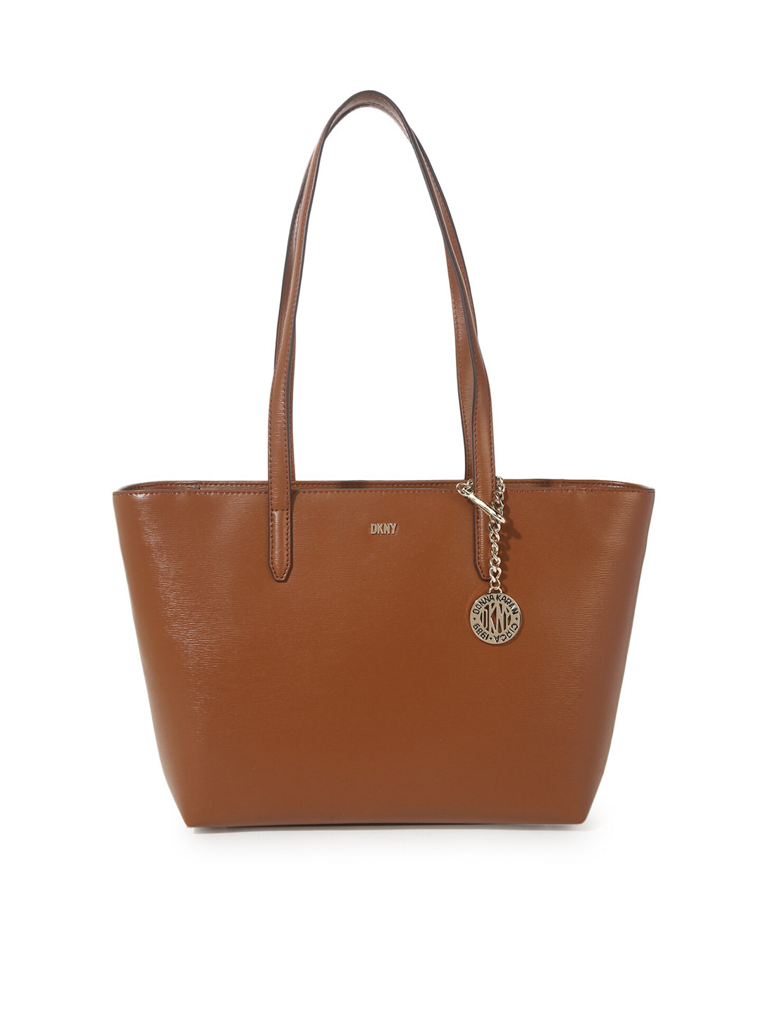 

DKNY Brown Leather Structured Shoulder Bag